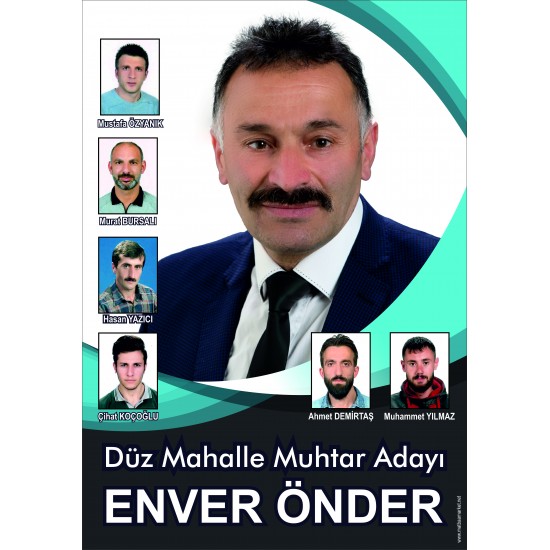 Muhtar adayı afiş - broşür - oy pusulası örnekleri özellikleri ve fiyatları