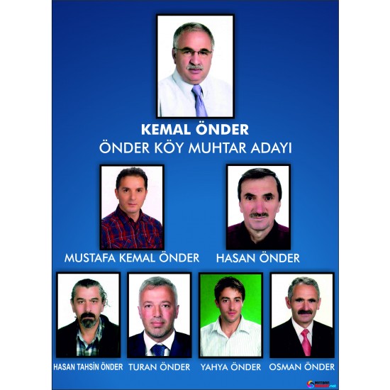 Muhtar adayı afiş - broşür - oy pusulası örnekleri özellikleri ve fiyatları