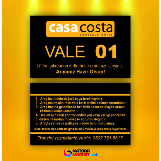 Vale Kartı & Otopark Kartı