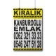 50x70 cm EMLAKÇI SATILIK-KİRALIK AFİŞLERİ